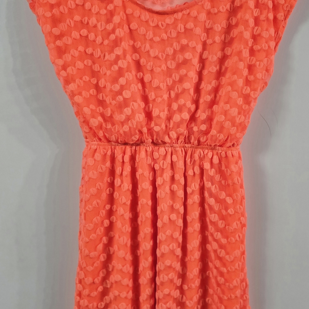Miami Pink and Orange Pleated Sundress Coverup